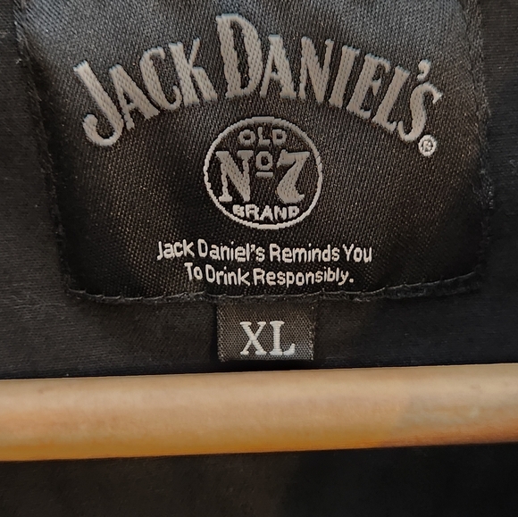 JACK DANIELS BLACK MENS XL LONG SLEEVE BUTTON UP SHIRT OLD NO.7 - Picture 3 of 9